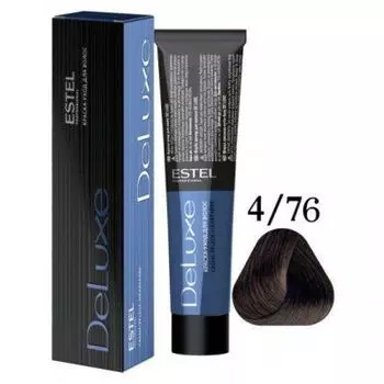 Estel Professional De Luxe краска-уход для волос, 4/76 шатен коричнево-фиолетовый, 60 мл