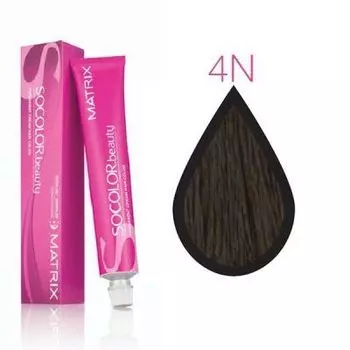 4N Matrix Socolor Pre-Bonded, Крем-краска перманентная, шатен 90 мл