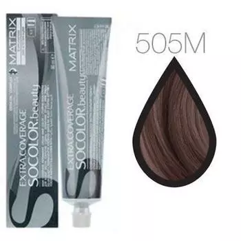 505M Matrix Socolor.beauty, Крем-краска перманентная, светлый шатен мокка 100% покрытие седины