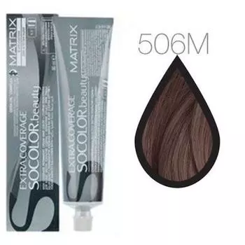 506M Matrix Socolor.beauty, Крем-краска перманентная, темный блондин мокка 100% покрытие седины