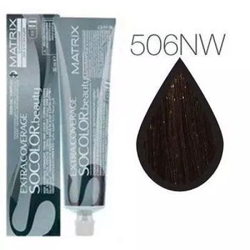 506NW Matrix Socolor.beauty, Крем-краска перм. темный блондин натуральный теплый 100%покрытие седины