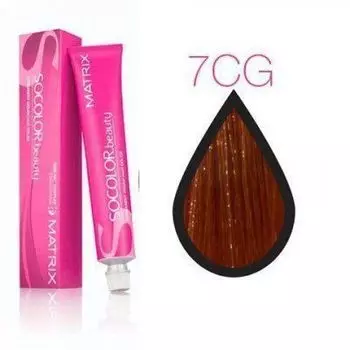 7CG Matrix Socolor.beauty, Крем-краска перманентная, блондин Медно-Золотистый 90мл