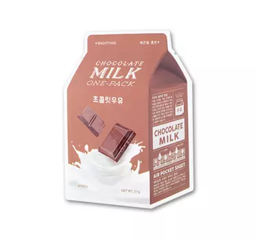 Apieu Chocolate Milk One Pack, Тканевая маска для лица с экстрактом какао, 21г