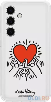 Чехол (клип-кейс) Samsung Flipsuit Case S24, для Samsung Galaxy S24, белый/прозрачный [ef-ms921cwegru]