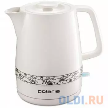 Чайник Polaris PWK 1731CC, 2200Вт, 1.7л, керамика, белый