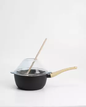 Ковш с вулканической крышкой и лопаткой
