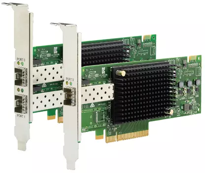 Адаптер FC Lenovo Emulex, 2xLC, 16 Гб/с, PCI-Ex8, Kit (01CV840)