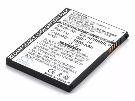 Аккумулятор CameronSino CS-AP550SL для Asus MyPal P550 Solaris, 1550 (SBP-14)
