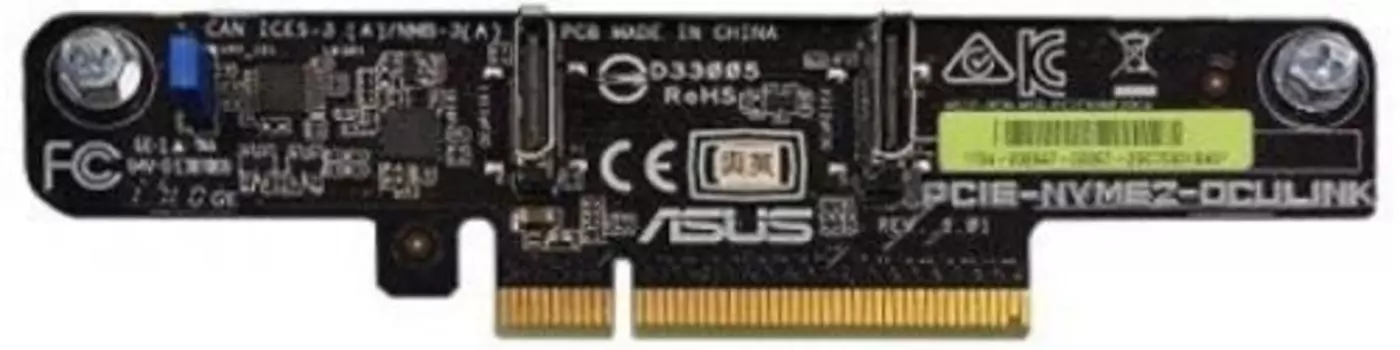 Адаптер HBA ASUS PCIE-NVME2-OCuLink, NVMe, 2-port (OCuLink), PCI-Ex8 (90SKC000-M2XAN0)