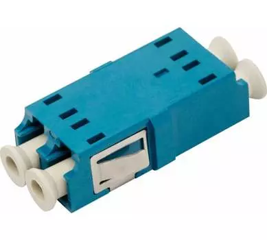 Адаптер оптический LC (UPC), дуплекс, одномодовый, синий LANMASTER (LAN-2LCS/NF-AM-SM)