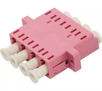 Адаптер оптический LC UPC, дуплекс, OM4, пурпурный LANMASTER LAN-4LC/S-AM-OM4 (LAN-4LC/S-AM-OM4)