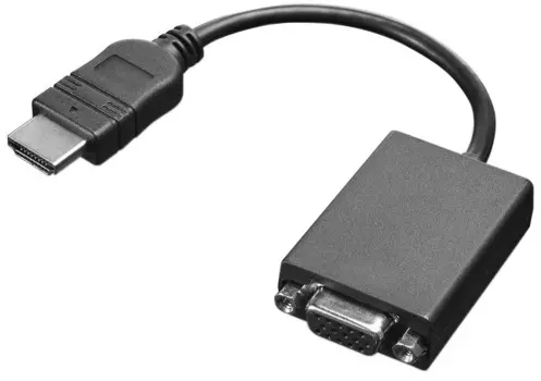 Адаптер-переходник HDMI(19M)-VGA(15F), черный Lenovo (0B47069)