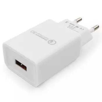 Адаптер питания Cablexpert 5/9/12V, белый, QC 3.0 (MP3A-PC-16)