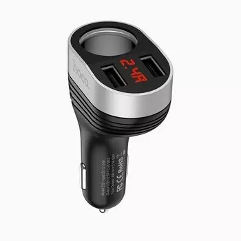 Адаптер Автомобильный Hoco Z29, 2xUSB, 3.1А, черный (6957531092186)