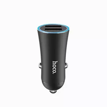 Адаптер Автомобильный Hoco Z30A, 2xUSB, 3.1А, черный (102264)