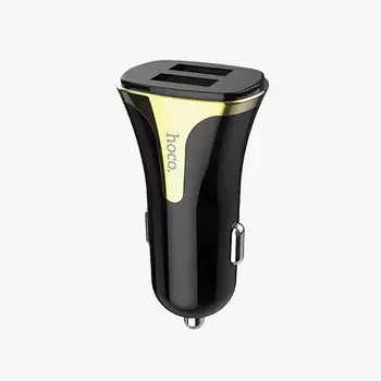 Адаптер Автомобильный Hoco Z31, 2xUSB, 3.4A, QC, black (113627)