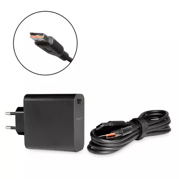 Адаптер питания ноутбука сетевой Lenovo ADL40WCG для Lenovo, 40Вт, 20, 2A, USB, черный (LY65LU)