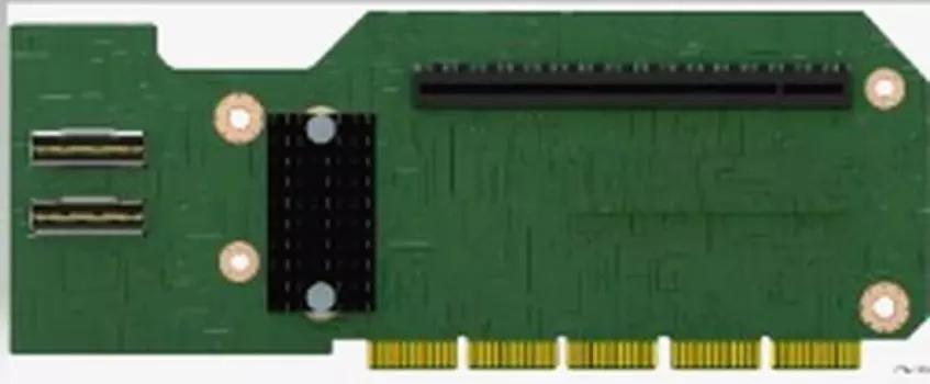 Адаптер райзер (RiserCard) Intel CYP2URISER1RTM, PCI-Ex16, 2xPCI-Ex8 NVMe SlimSAS, 2U, Riser Slot #1 для M50CYP (99A3P3)