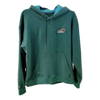 Толстовка rainbow cloud graphic pullover hoodie 'green' Converse, зеленый