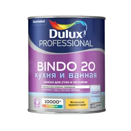 Краска для кухни и ванной латексная Dulux Professional Bindo 20 полуматовая база BC 0,9 л.