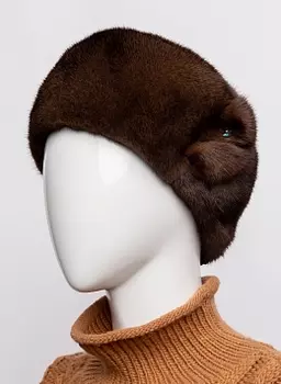 Берет из норки 86/1 с утеплителем, КАЛЯЕВ