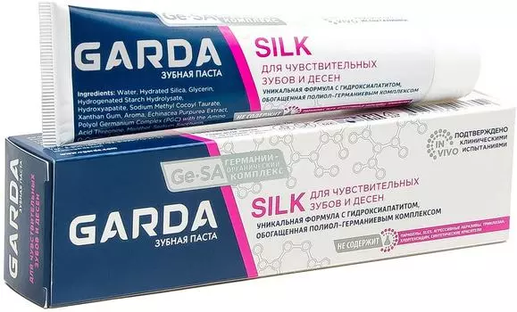 Зубная паста Garda Silk Для чувствительных зубов и десен 75г