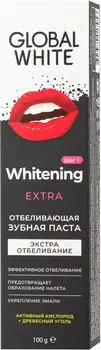 Зубная паста Global White Экстра отбеливающая Активный кислород 100г