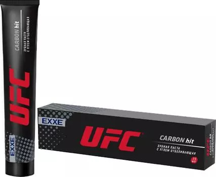 Зубная паста EXXE UFC Carbon hit Отбеливающая с углем 75мл