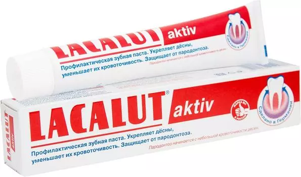 Зубная паста Lacalut Aktiv 75мл - Vprok.ru Перекрёсток