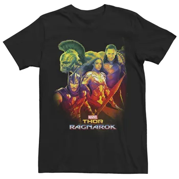 Мужская футболка с рисунком Thor Ragnarok Hulk Loki Valkyrie Avengers Marvel