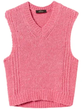 TWINSET бесшовный джемпер без рукавов, розовый