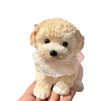 Милая мягкая игрушка для собак Teddy Dog, большое облегчение, расслабление, мягкая игрушка для сжимания щенков, сувениры для вечеринок, сенсорная игрушка-сжиматель для взрослых и детей чёрный