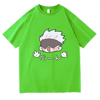 Футболка Jujutsu Kaisen, модная унисекс Harajuku, забавная футболка Kawaii Gojo, унисекс, аниме, Unisexga, хлопковые футболки высокого качества, Корея, унисекс 2XL