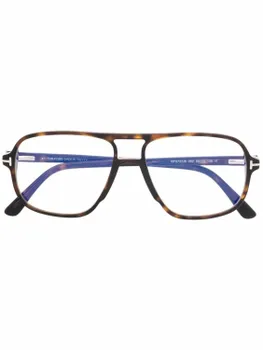 TOM FORD Eyewear очки в квадратной оправе, коричневый