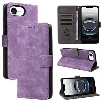 Чехол-книжка для iPhone 16e / iPhone SE4 (2025) Кожаный чехол [Flip Vintage Leather] Кошелек ударопрочный прочный ретро чехол для телефона iPhone 16e / iPhone SE4 чёрный