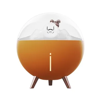 Увлажнитель воздуха Space Bear, 260 мл, USB-диффузор водяного тумана со светодиодной лампой для домашней комнаты, бесшумный электрический ультразвуковой ароматизатор-увлажнитель USB Cable