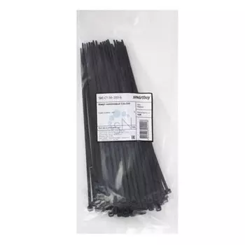 Стяжка Smartbuy, 3.6 мм x 200 мм, 100 шт., черный (SBE-CT-36-200-b)