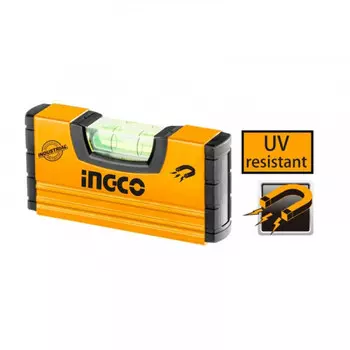 Строительный уровень 10см, брусковый, магнитный, INGCO INDUSTRIAL HMSL03101 (HMSL03101)