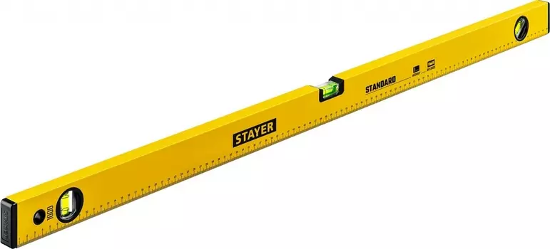 Строительный уровень 80 см, 3 глазка, ко­роб­ча­тый, STAYER STANDARD (3460-080_z04)