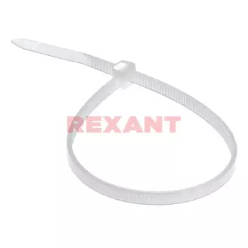 Стяжка Rexant CK-200x4, 3.6 мм x 200 мм, 100 шт., белый (07-0200)
