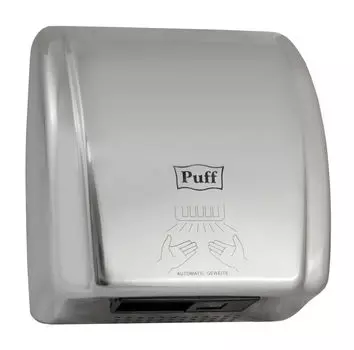 Сушилка для рук Puff 8851S , 2.1кВт, 30 м/с, автовключение, антивандальная, серебро (1401.304)
