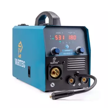 Сварочный аппарат VARTEG DUO 180-S, TIG, MIG/MAG, MMA, полуавтомат, MMA (20А-160А), 130 В-270 В (8655)