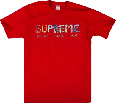 Футболка Supreme Crystals T-Shirt 'Red', красный
