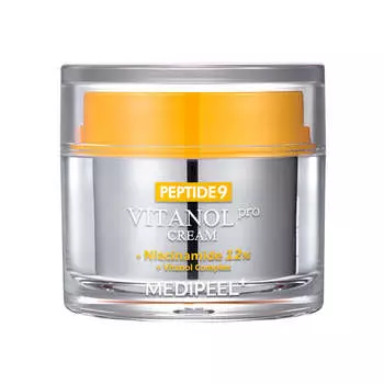 Лифтинг-крем с пептидами и 12% ниацинамида для ровного тона MEDIPEEL Peptide 9 Vitanol PRO Cream