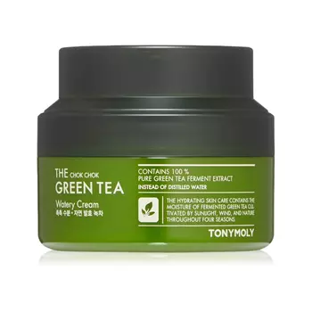 Крем на основе ферментированного экстракта зелёного чая Tony Moly Chok Chok Green Tea Watery Cream