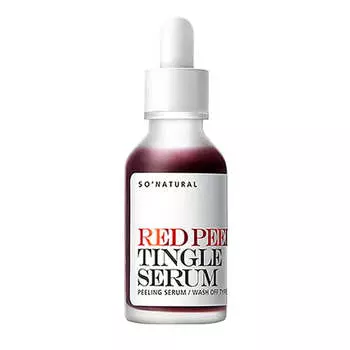 Кислотная сыворотка с тингл-эффектом So Natural Red Peel Tingle Serum 35 мл