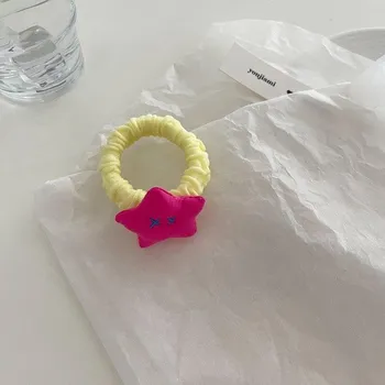 Kawaii 3D веревка для волос ярких цветов эластичное кольцо для волос резинка для волос для детей головные уборы для девочек детские аксессуары для волос розовый