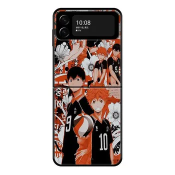 Для Samsung Z Flip3 5g Zflip Flip Zflip3 чехол для смартфона Fundas Haikyuu Hinata Attacks аниме жесткий ПК Samsung Z Flip3 5G