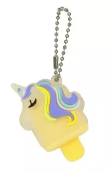 Бальзам для губ Ice-cream Unicorn с нежным ароматом ванили 1,2 г, с подвеской-цепочкой, коробочка