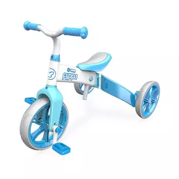 Беговел-велосипед YVolution Velo Flippa голубой